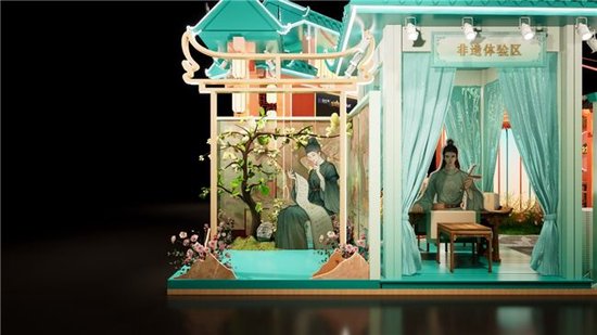 益世界(jiè)展(zhǎn)台(tái)示意图（以现场实景为准）